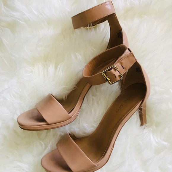 Nine west leather nude strappy heels - Picture 2 of 6